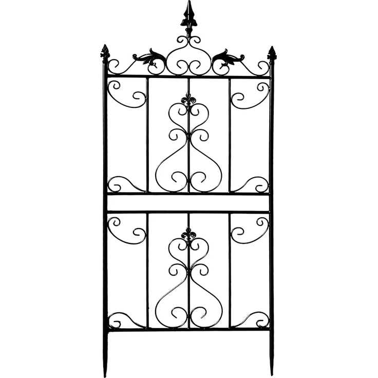 Rankgitter INES 2er Set - 51 x 3 x 124 cm, Metall, Anthrazit | Rankhilfe Kletterpflanzen Gartendekoration – Bild 5