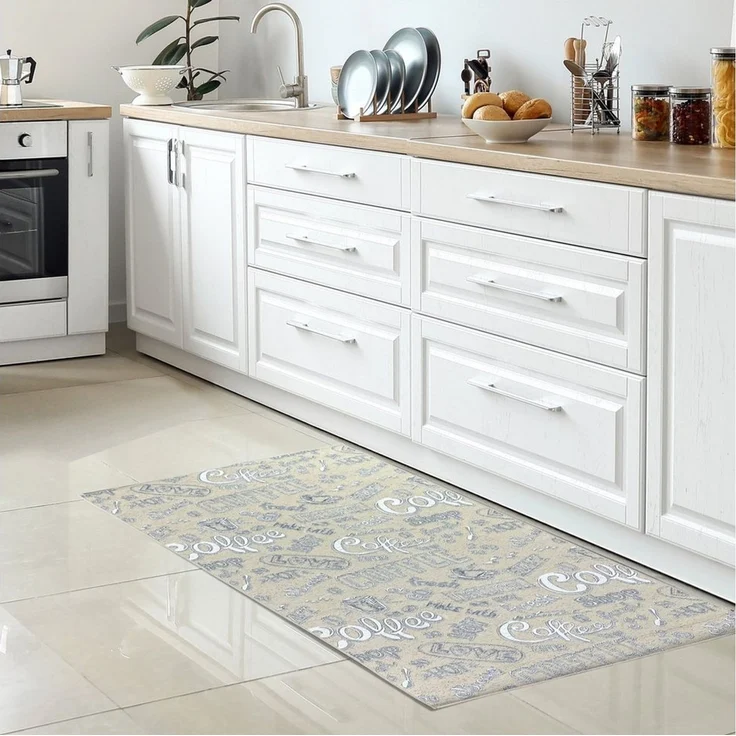 Carpetia Küchenläufer Küchenteppich Modern, rechteckig, Höhe: 5 mm, rutschhemmender Rücken, pflegeleicht, robust – Bild 1