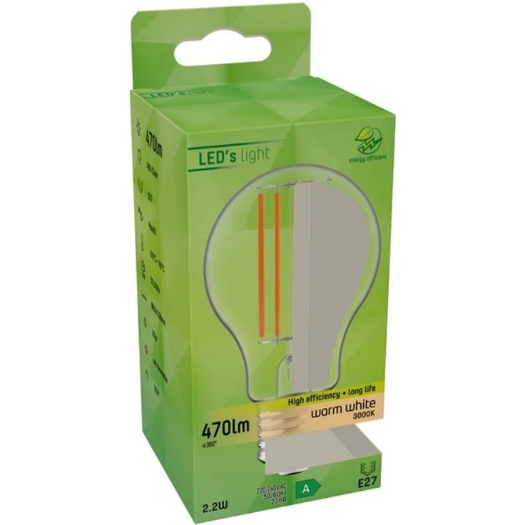 Led Filament Leuchtmittel - Klassisch A60 E27 2,2W 470lm 3000K Klar 320° "" – Bild 4