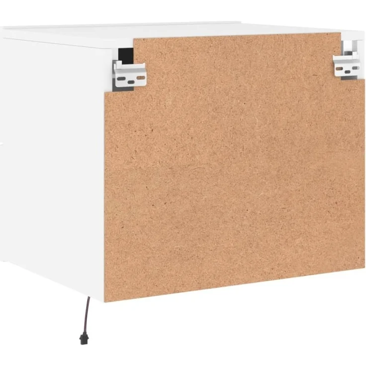 vidaXL Wand-Nachttisch mit LED-Leuchten Weiß 836812 – Bild 7