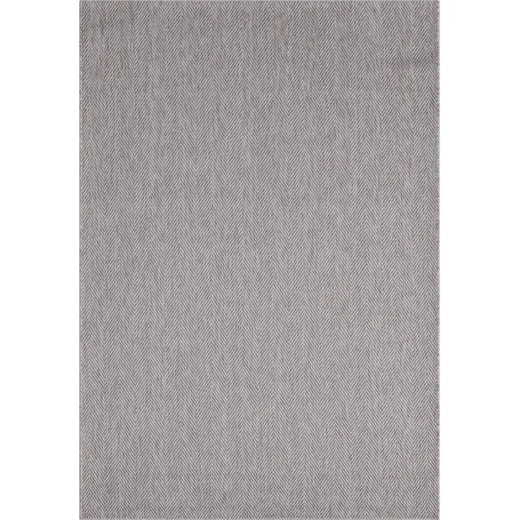 Sisal Teppich Anti-Allergen 80 x 300 cm Polyester Grau 88779418 [en. casa]