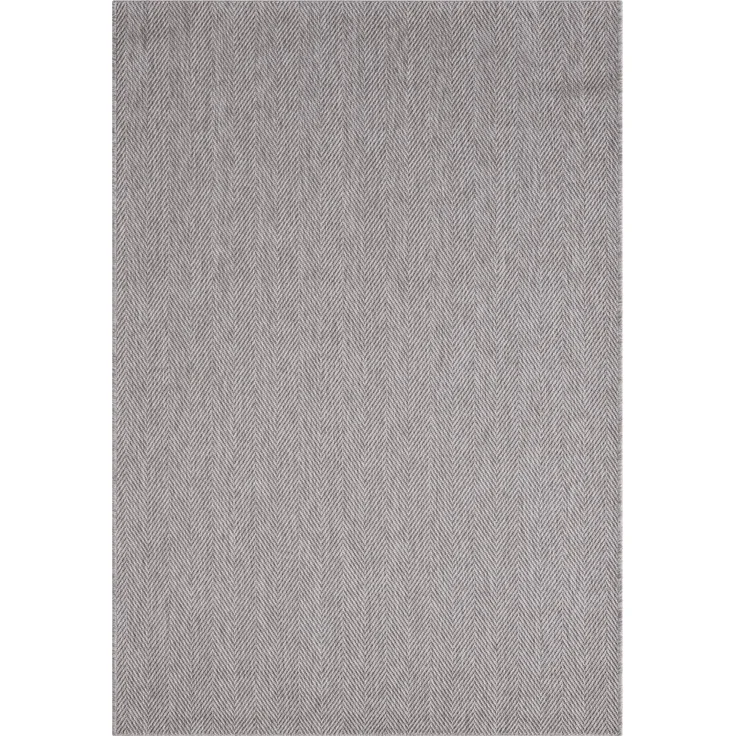 Sisal Teppich Anti-Allergen 80 x 300 cm Polyester Grau 88779418 [en. casa] – Bild 1