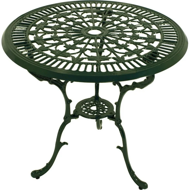 TPFGarden Sitzgruppe BOULDER, (Bistroset - Jugendstil - Gartenmöbel Set 3-teilig, 3-tlg, Sitzgruppe Aluguss antik dunkelgrün), (2x Sessel mit Armlehnen, 1x Tisch 70cm rund) – Bild 2