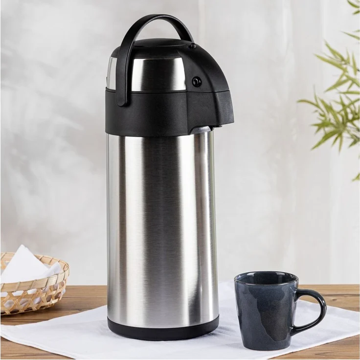 Haushalt International Getränkespender Thermoskanne 5,0l Pumpkanne Kaffee Getränkespender Airpot Isolierkanne – Bild 2