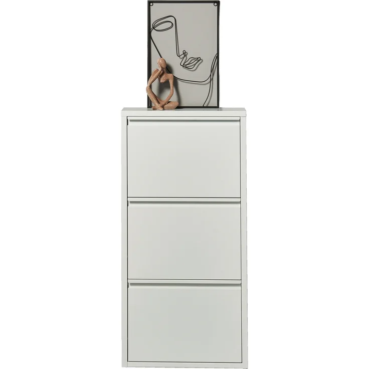Schuhkipper >Bert< 3 Klappen, 6 paar Schuhe, weiß, Metall - 51x104x16cm (BxHxT) – Bild 9