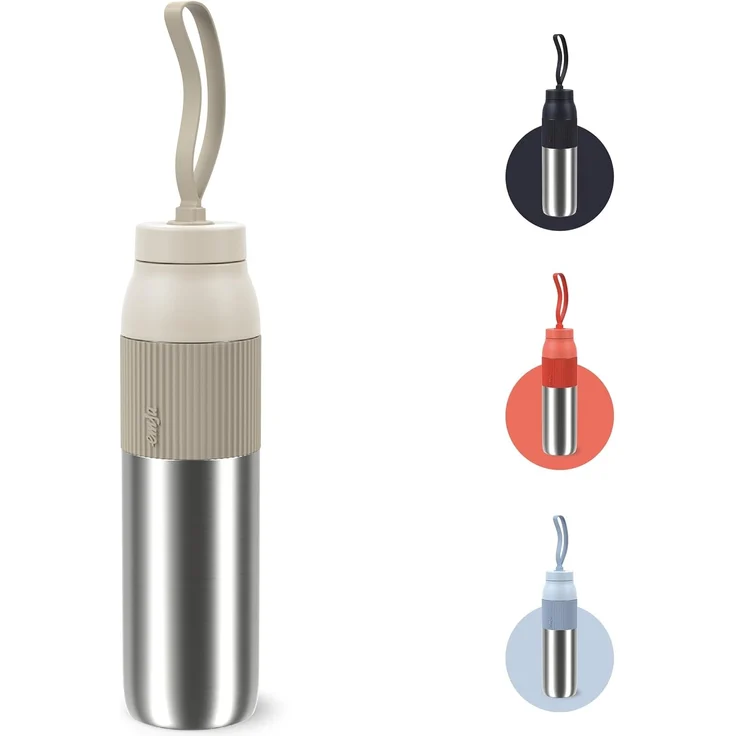 Emsa Isolierflasche beYou Twist, mit integriertem Sieb und Trageband, 100% dicht, spülmaschinengeeignet – Bild 1