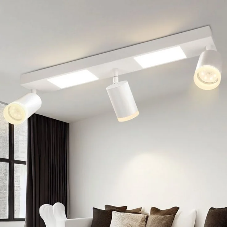 Nettlife Deckenstrahler 1/2/3/4 Flammig GU10, LED wechselbar, Warmweiß, Schwenkbar Flurlampe Metall für Schlafzimmer Küche Büro – Bild 4