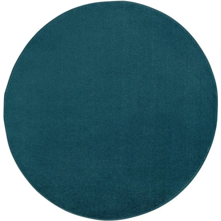 Sanat Teppich Uni, rund, Höhe: 13 mm, robuster Kurzflorteppich, große Farbauswahl, Wohnzimmer, alle Räume – Bild 2