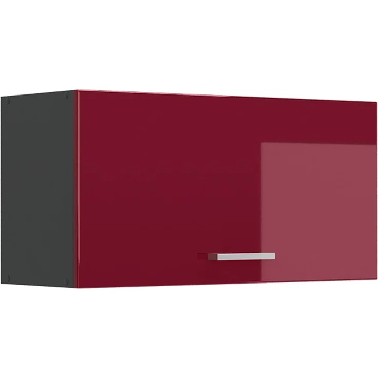 Hängeschrank R-Line Rot Hochglanz/Anthrazit 80 cm Flach Vicco – Bild 1