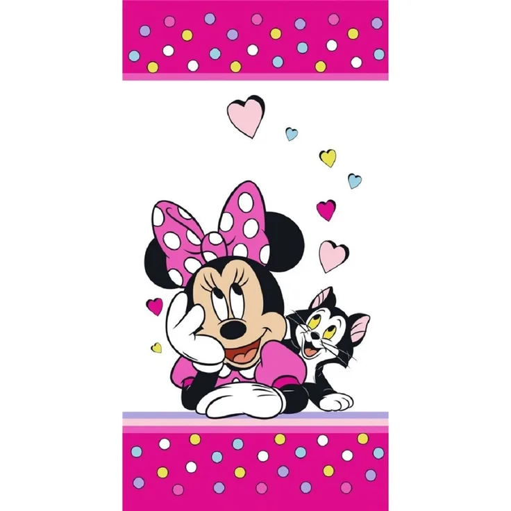 Disney Minnie Mouse Baumwollhandtuch Badehandtuch Strandtuch 70x140 cm aus Baumwolle