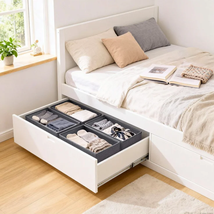 Sekey Schubladen Organizer aus Vliesstoff Faltbare Aufbewahrungsbox für Schrank und Kleiderschrank 22 x 51 x 11 cm 2 Stück – Bild 9