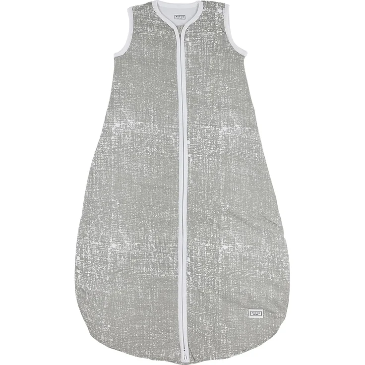 MEYCO Baby Fine Lines Schlafsack gefüttert (aus 100% Baumwolle, mit Rundum-Reißverschluss, hautfreundlich, Faltenresistent, perfekte Passform, Größe: 110), Grau – Bild 1