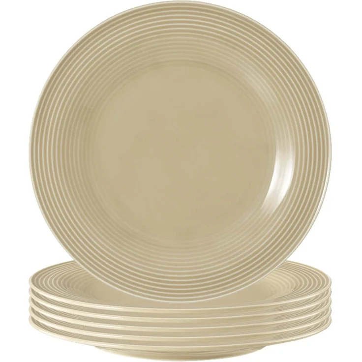 Seltmann Weiden Beat Color Glaze Frühstücksteller ø 23,3 cm 6er Set Sandbeige – Bild 1