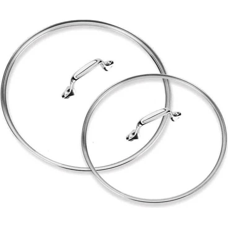 all-clad b899s2dc HA1 Spülmaschinenfest PFOA Free 2 Pack 25,4 cm & 30,5 cm Glas Deckel, transparent