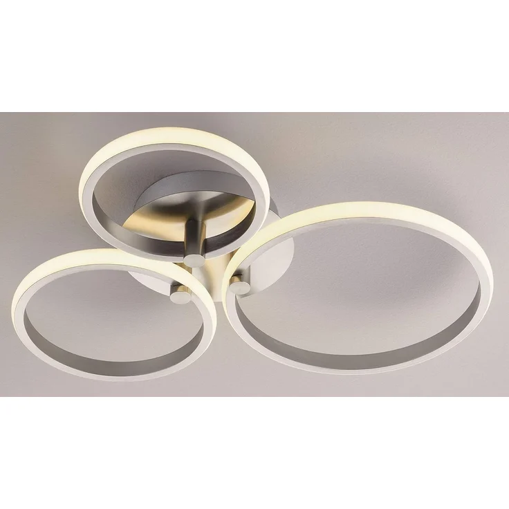 casa NOVA Deckenleuchte CIRCLES DH 50x7 cm silber Deckenlampe – Bild 2