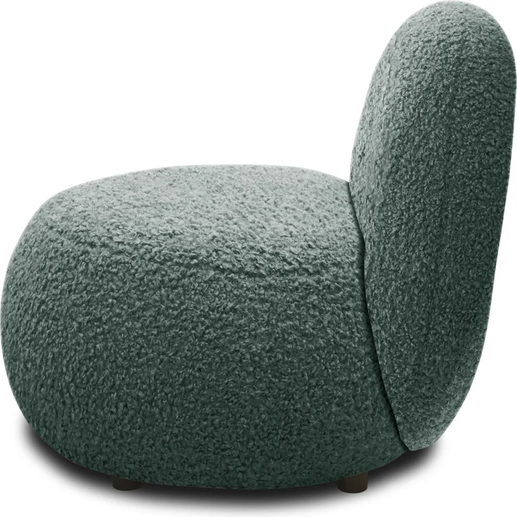 DOMO. collection Sessel 700 016, Polstersessel, rund, gepolsterte Rückenlehne, Füße mit Filzgleitern, Armsessel, Polsterganitur, 73 x 75 x 76 cm (BxTxH), blau – Bild 4