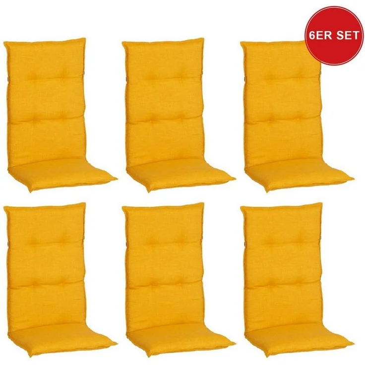 beo Polsterauflage Saumauflage Hochlehner Barcelona im Set, (Set), Gartenstuhlauflage, Sitzauflage, Sitzkissen Outdoor, 118 x 50 x 6 cm – Bild 1