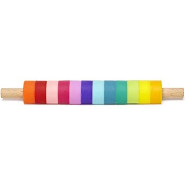 Kikkerland Küchenorganizer-Set Farben Glasmarkierer mit Holzstab im 12er Set – Bild 3