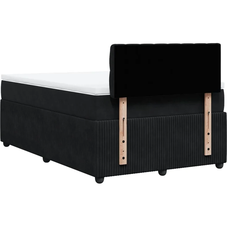 vidaXL Boxspringbett mit Matratze Schwarz 120x200 cm Samt 3287718 – Bild 10