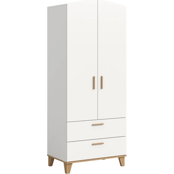 Stella Kleiderschrank 2-türig in weiß – Bild 1