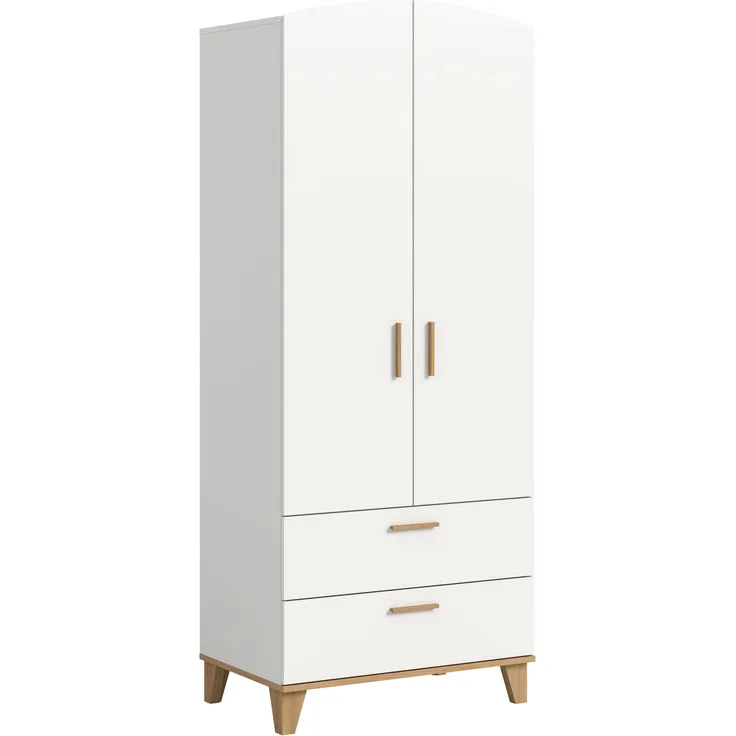 Stella Kleiderschrank 2-türig in weiß