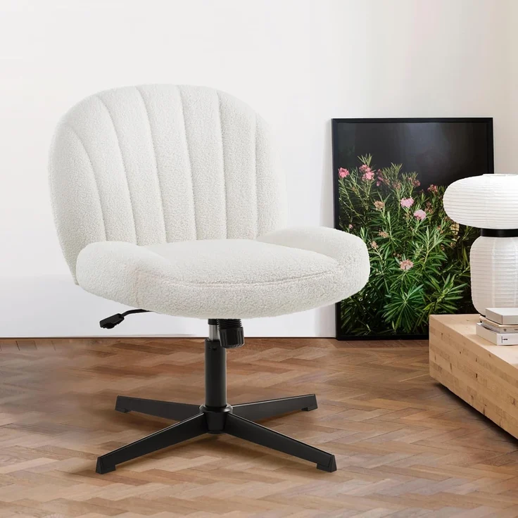 Intimate WM Heart Bürostuhl ohne Armlehne, Ergonomischer Drehstuhl mit Rollen, Höhenverstellbarer Schreibtischstuhl mit Mittlerer Rückenlehne – Bild 8