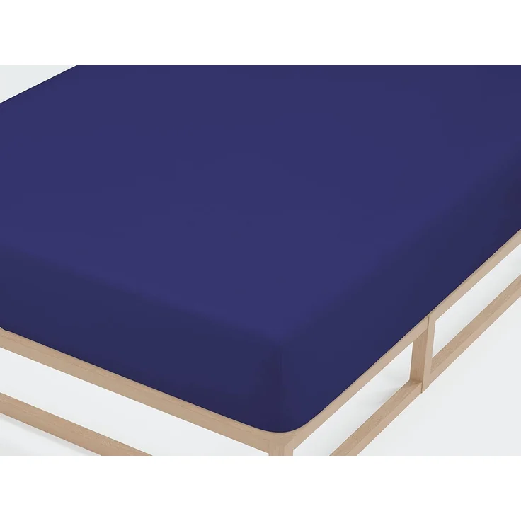 Biberna Jersey-Spannbetttuch, 100 % Baumwolle, Saphir, 1x 90x190 cm - 100x200 cm – Bild 2