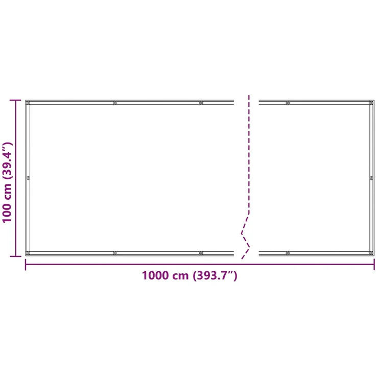 vidaXL Balkonsichtschutz Orange 100 x 1000 cm Oxford-Stoff 42030836 – Bild 6