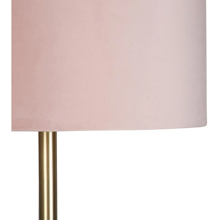 Qazqa Stehlampe Simplo, ohne Leuchtmittel, E27, Rosa, Modern, Textil, 1-flammig – Bild 2