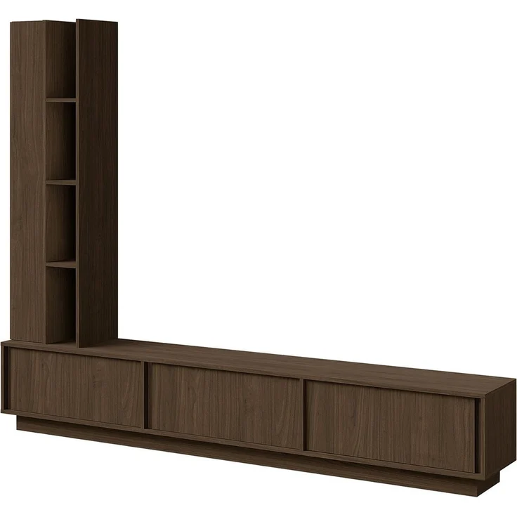 Beautysofa Wohnwand VERO 2-teilig Wohnzimmer-Set mit TV-Lowboard und Hochschrank, (TV-Lowboard 230 cm hängend oder stehend, im Japandi-Stil), grifflos, TV-Schrank, Medienmöbel – Bild 3
