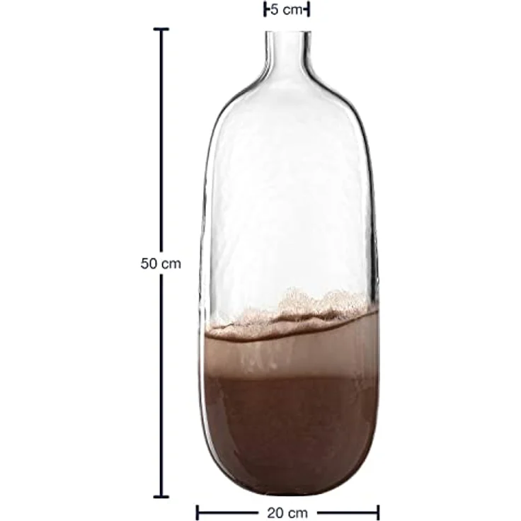 LEONARDO HOME Vase CASOLARE 50 cm, handgefertigtes Unikat in braun, Maße 50 x 20 x 10 cm, 4,8 kg – Bild 3