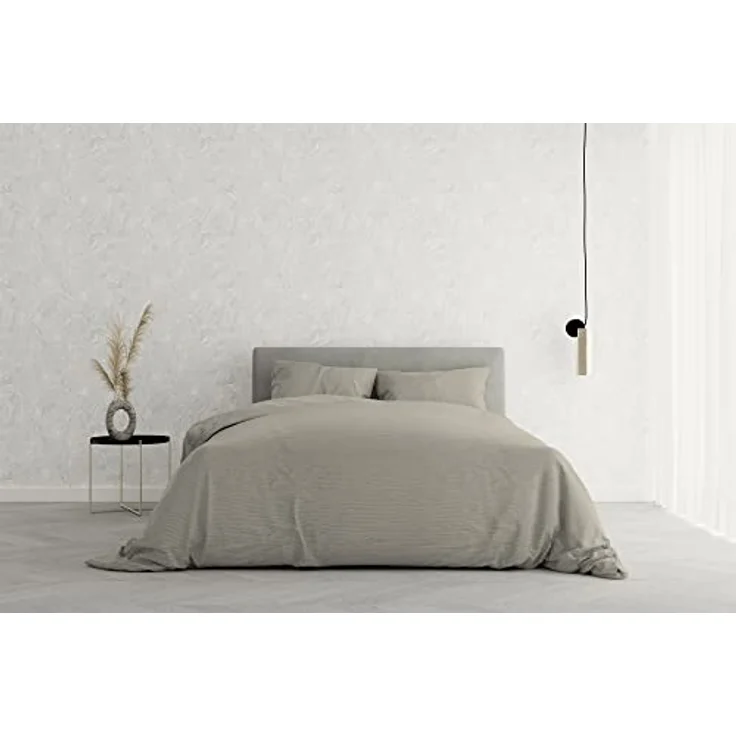 Italian Bed Linen CP-ST-2P Satin Stripes Bettbezug, Doppelte, Turteltaube, Polyester – Bild 6