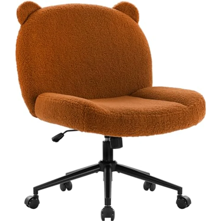 Intimate WM Heart Bürostuhl ohne Armlehne, Ergonomischer Drehstuhl mit Rollen, Höhenverstellbarer Schreibtischstuhl mit Mittlerer Rückenlehne – Bild 9