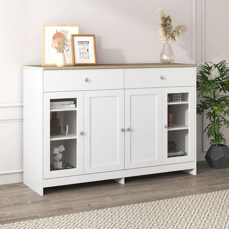 Sideboard 120/37/80 cm, Mehrzweckschrank, Beistellschrank, Küchenschrank – Bild 2