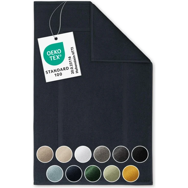 Blumtal Badematte Premium Frottier, schnell trocknend, strapazierfähig, Baumwolle, Rechteckig, 1. St, waschbarer Badvorleger 50x80cm, saugstark & weich – Bild 1