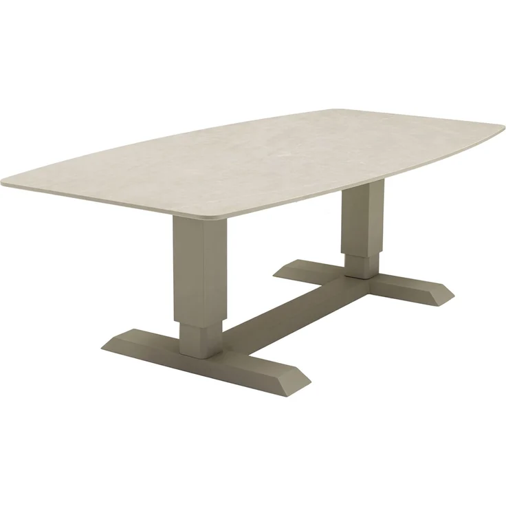Gartentisch Malte Lifttisch Esstisch 180x90 cm Aluminium/sintered stone Taupe – Bild 1