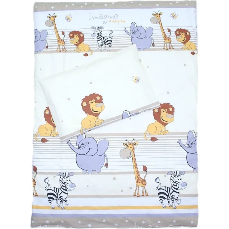 Primawela Babybettwäsche 2 teilige Baby Kinder Bettwäsche 100% Baumwolle 100x135 cm