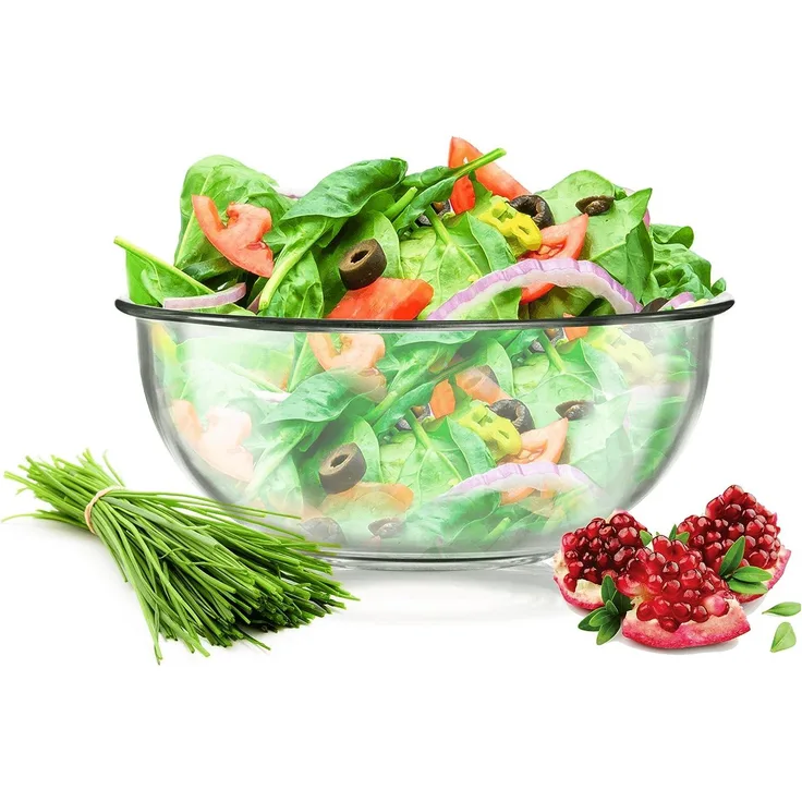 Große Salatschale 3L Salatschüssel Servierschale Schüssel Schale Hitzebeständig