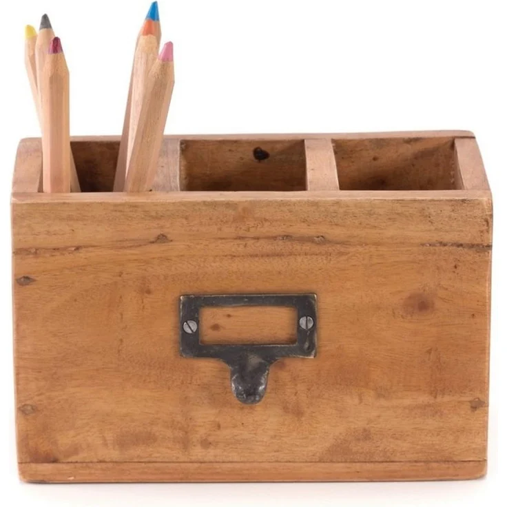DESIGN DELIGHTS Aufbewahrungsbox STIFTEHALTER "BOX 18", Altholz massiv, 19x12 cm (BxH), Stiftebox, F – Bild 2