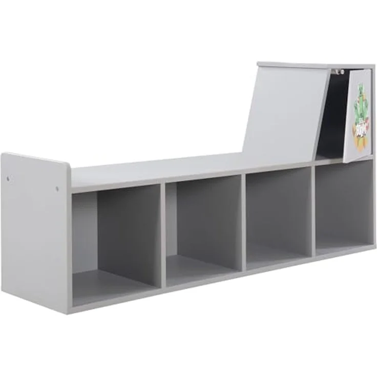 MINECRAFT - Sitzbank, Leseregal, Bank mit Sitzkissen und Stauraum, Kindermöbel mit buntem Design – Bild 7