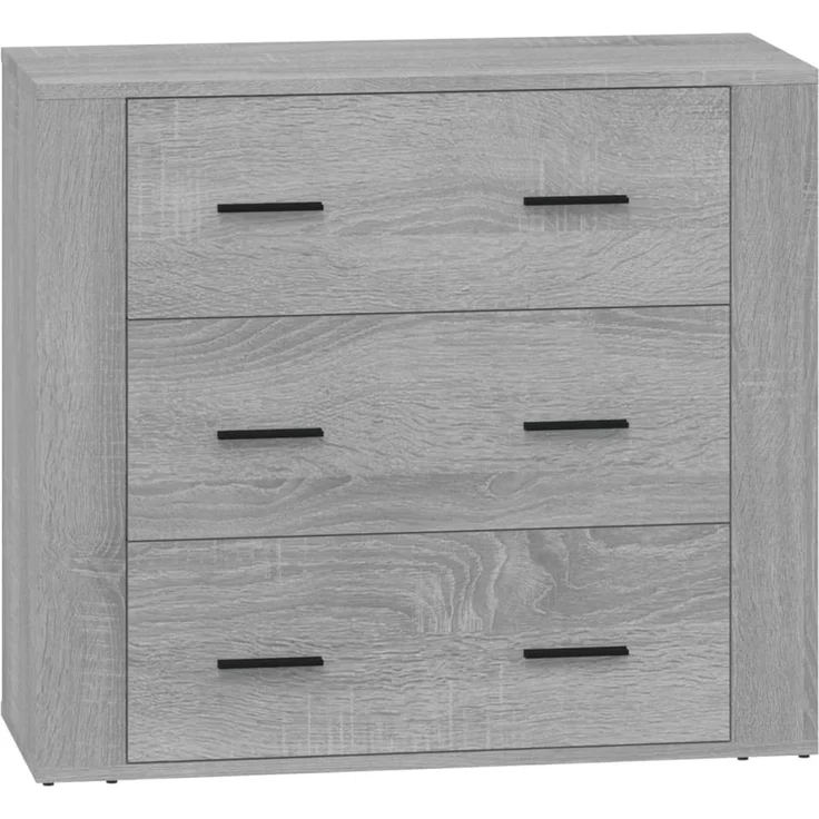 2 Stk. Sideboards, Kommoden Grau Sonoma Holzwerkstoff – Bild 6