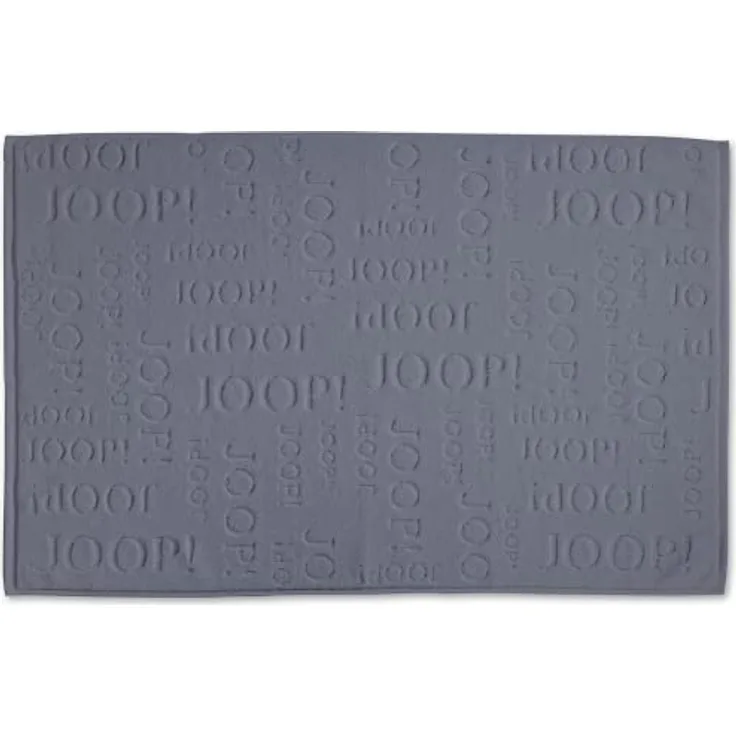 JOOP! Badematte Repeat 74, 100% Baumwolle, light anthrazit, pflegeleicht und saugfähig