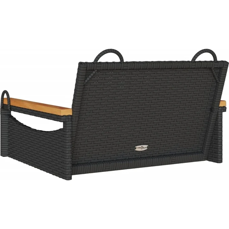 vidaXL Hängesessel Schwarz 63x62x40 cm Poly Rattan 368161 – Bild 6