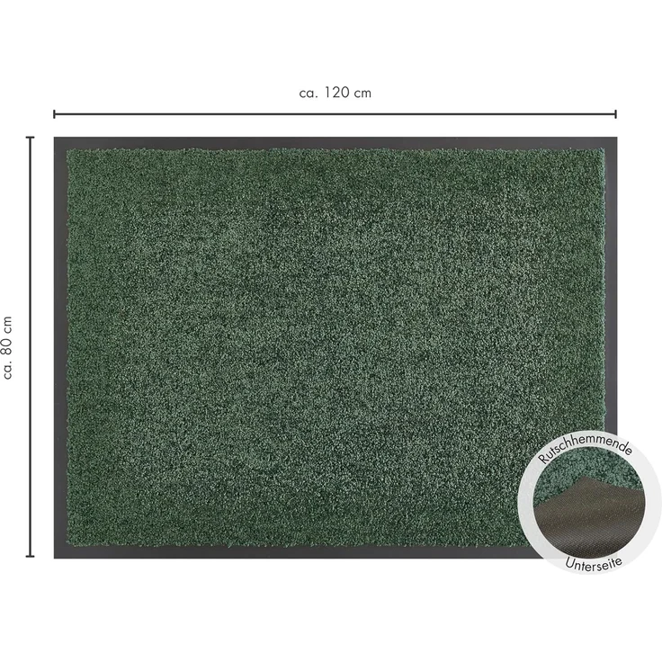 Fußmatte Elektra, dunkelgrün, 80 x 120 cm – Bild 3