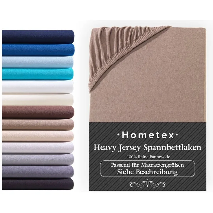 Hometex Premium Textiles Spannbettlaken Exclusive Topper-Spannbettlaken, Jersey, Für Matratzentopper und Boxspringbett Topper