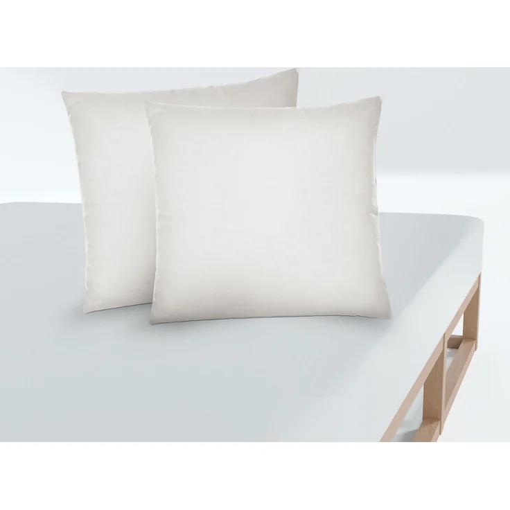 biberna Feinjersey-Kissenbezug, 2-teilig, grau, 40x40 cm – Bild 3