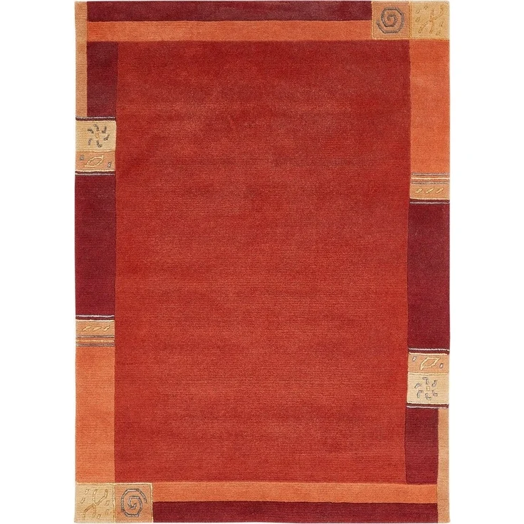 LUXOR living Wollteppich India, rechteckig, Höhe: 20 mm, reine Wolle, handgeknüpft, mit Bordüre, auch als Läufer – Bild 2