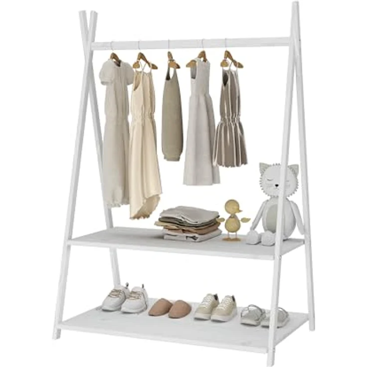 IDIMEX Kinderkleiderschrank DANILO Kindergarderobe freistehend Ablage Tipidesign – Bild 6