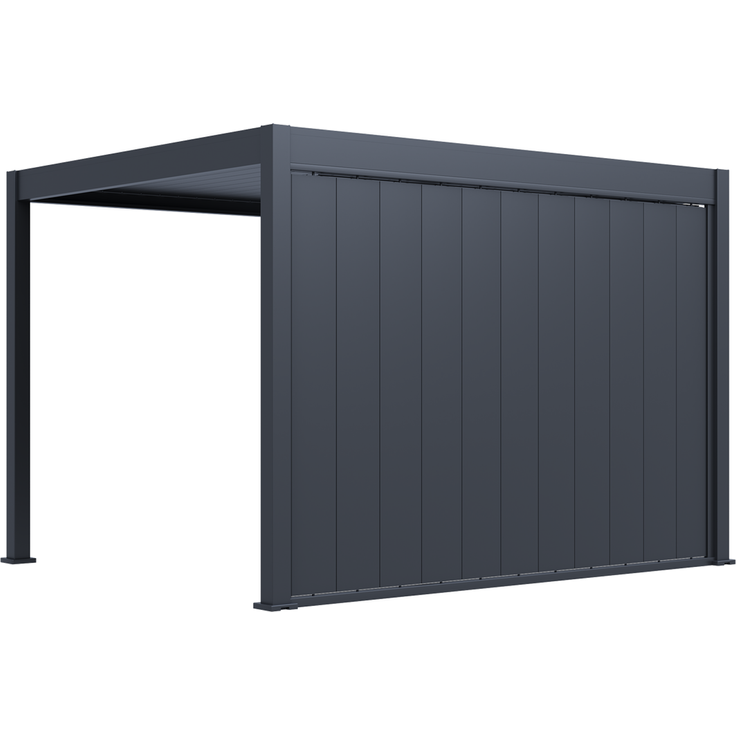 Weide Pergola Sichtschutzwand 3,6m mit kippbaren Lamellen anthrazit – Bild 2