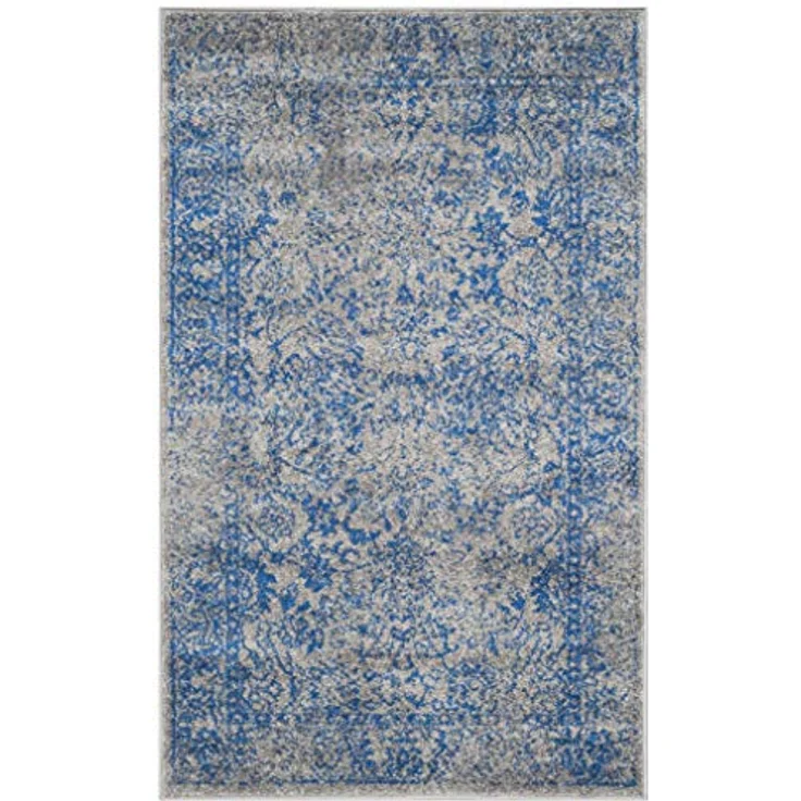 Safavieh Teppich 122x183 cm - Adirondack Collection - Transitional Design, Grau & Blau, Pflegeleichte Synthetikmischung, Ideal für Wohnzimmer, Schlafzimmer, Büro – Bild 2